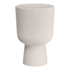 Cache-pot vibes fold coloris blanc en plastique recyclé Elho - Ø 14 cm