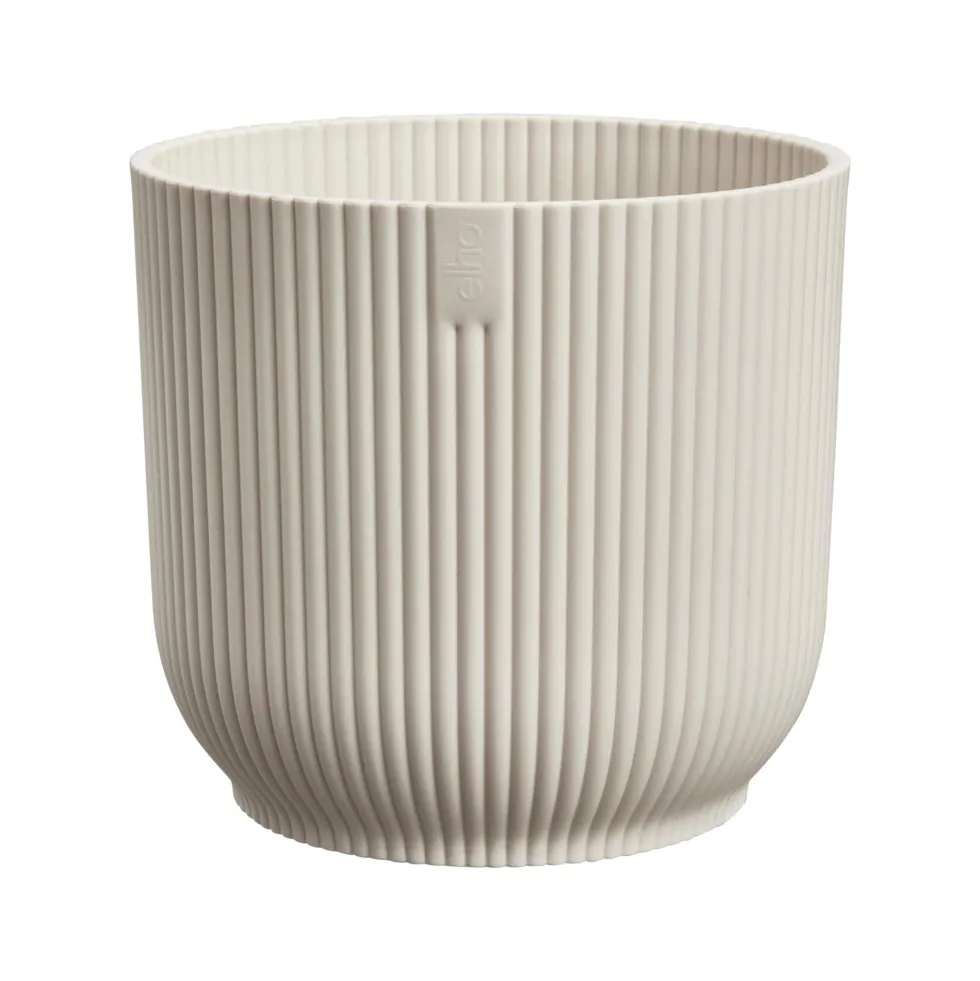 Cache-pot vibes fold coloris blanc en plastique recyclé Elho - Ø 30 cm