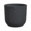 Cache-pot vibes fold coloris noir en plastique recyclé Elho - Ø 25 cm
