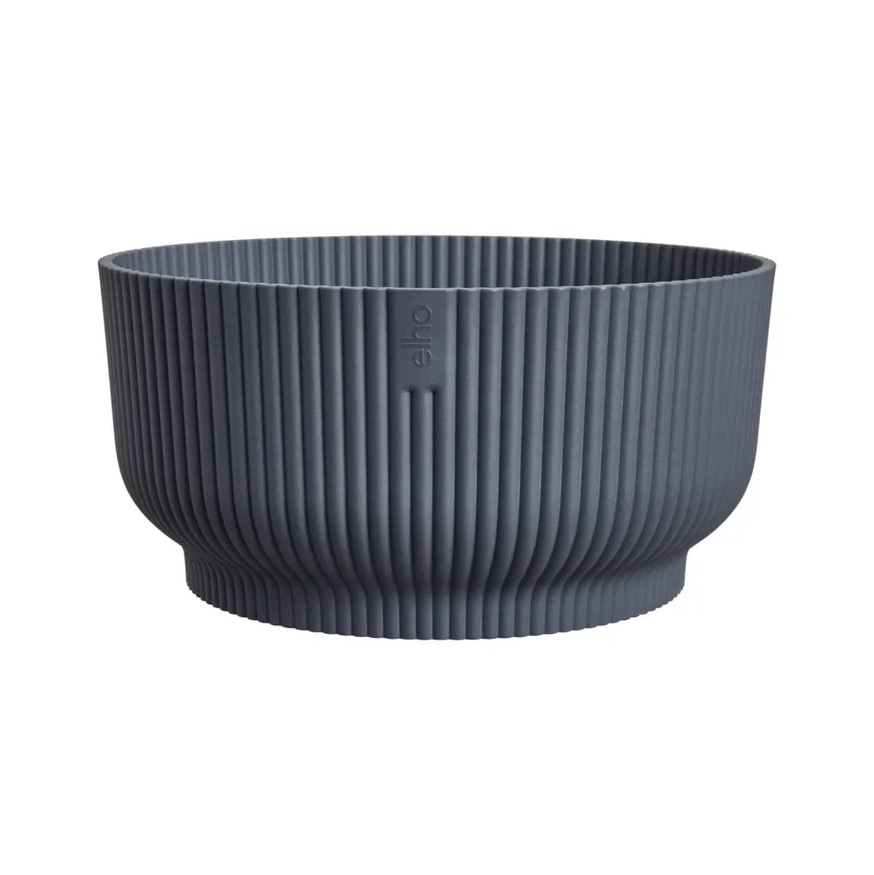 Cache-pot vibes fold coloris noir en plastique recyclé Elho - Ø 25 cm