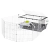 Cage avec enclos pour lapin et cochon d'inde coloris noir et blanc Ferplast Parkhome – 95 x 177,5 x 56 cm