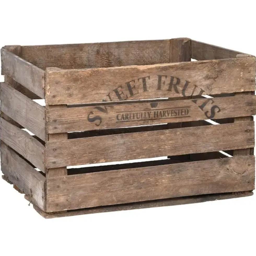 Cageot de pommes en bois 42,3x51,1x30,1 cm
