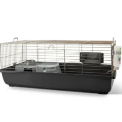 Cage pour lapin nain coloris gris Savic Nero 4 de luxe Happy Planet – 118 x 64,5 x 47 cm
