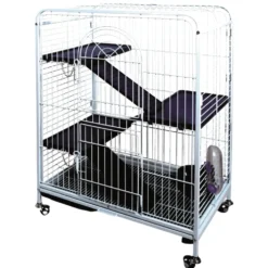 Cage tower pour rongeurs bleue 64x44xH93 cm