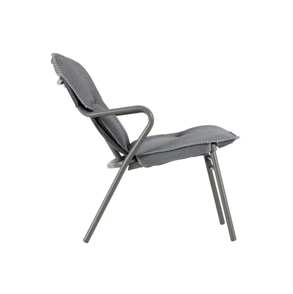 Canapé d'extérieur en aluminium coloris gris Vence BeComfort Lafuma - 123 x 69 x 70 cm