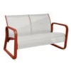 Canapé d'extérieur en aluminium coloris orange Quenza II - 128 x 83 x 78 cm
