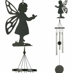 Carillon motif fée noir - 35 cm