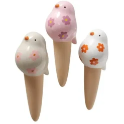 Carotte d’irrigation forme oiseau multicolore Antonia - 6,5 x 8,5 x 19 cm