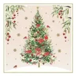 Carte double Cristalles avec sapins aux Éditions Pictura