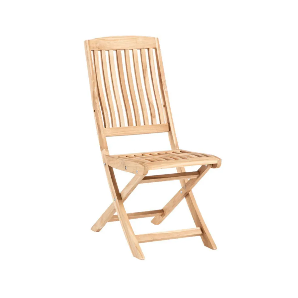 Chaise coloris bois en teck - 40 x 94 x 59 cm