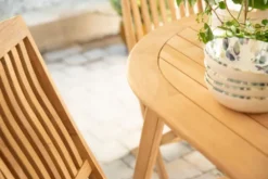 Chaise coloris bois en teck - 40 x 94 x 59 cm