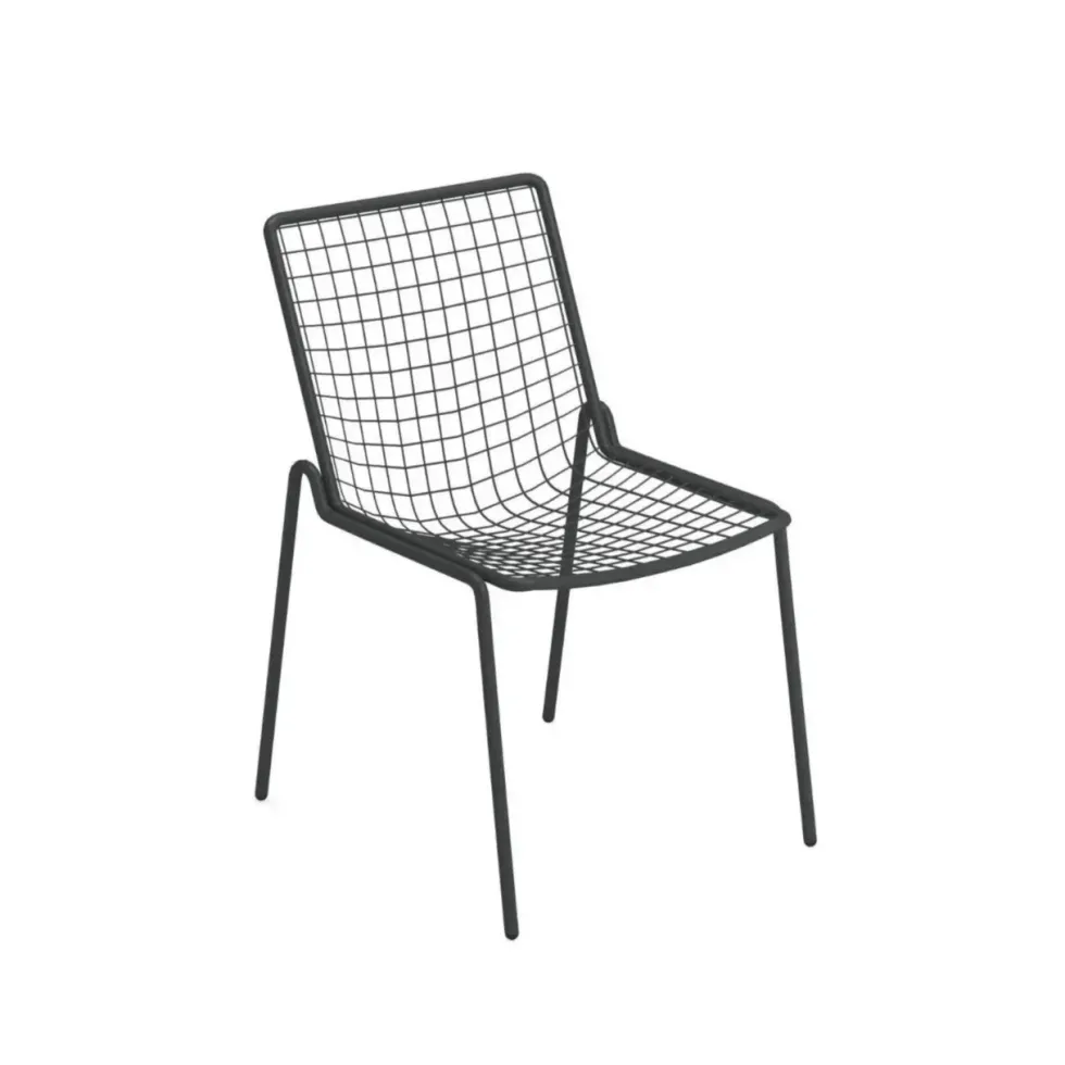 Chaise coloris orange en acier Rio R50 - 53,5 x 61,5 x 83,5 cm