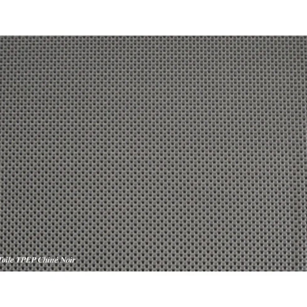 Chaise pliante chiné noire en aluminium et toile Proloisirs Thema