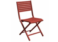 Chaise pliante en aluminium rouge - PROLOISIRS Lucca