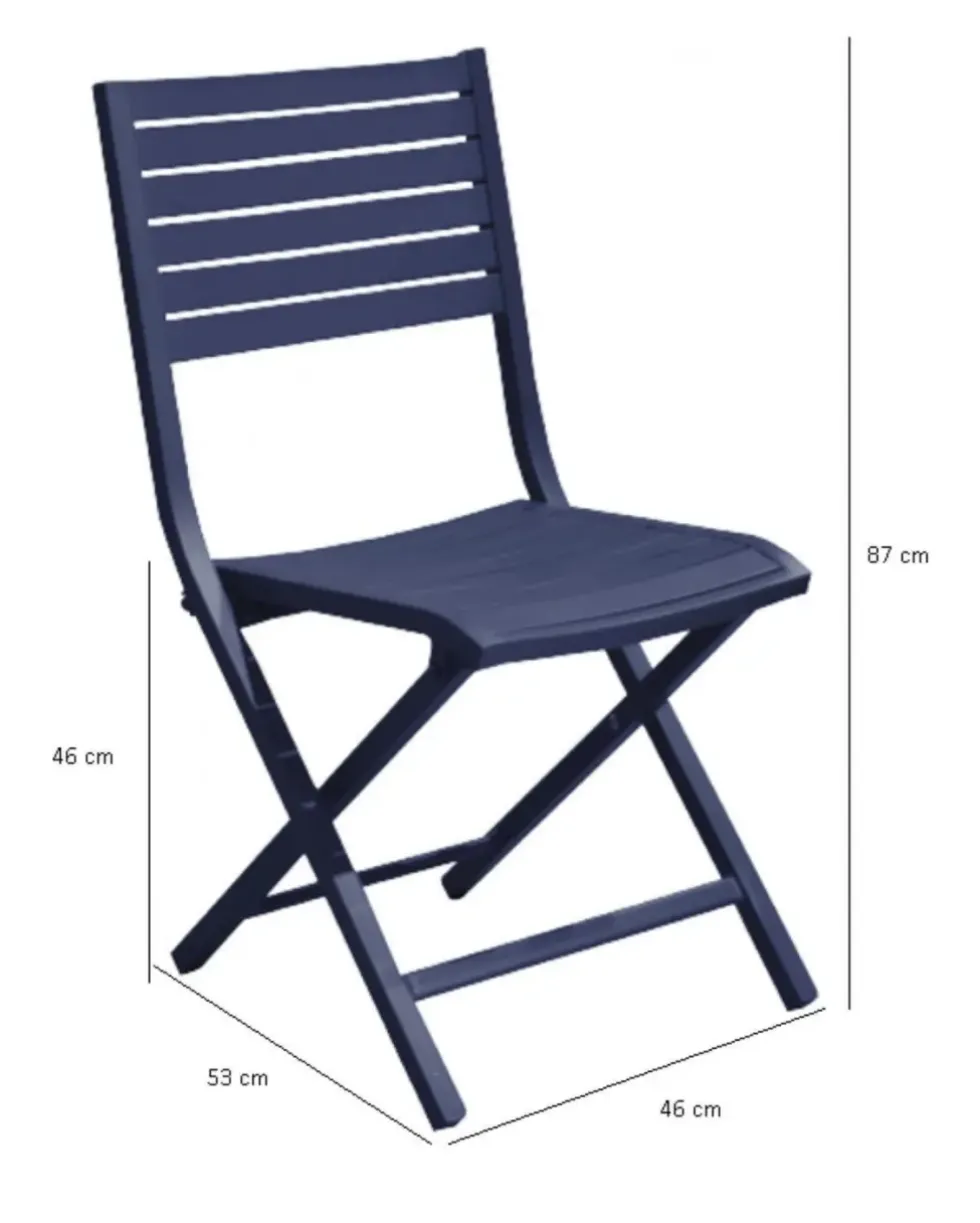 Chaise pliante Lucca en aluminium blanc - PROLOISIRS