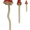 Champignon gigantesque décoratif coloris rouge en céramique Smartgarden - 48 x 10 x 10 cm