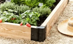 Charnière pour potager modulable en PVC recyclé coloris noir Mon Petit Potager - 16,5 x 14 x 4,3 cm