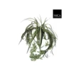 Chlorophytum artificiel vert en pot gris L45 x Ø 45 cm