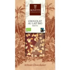 Chocolat au lait bio aux noisettes - 100 g