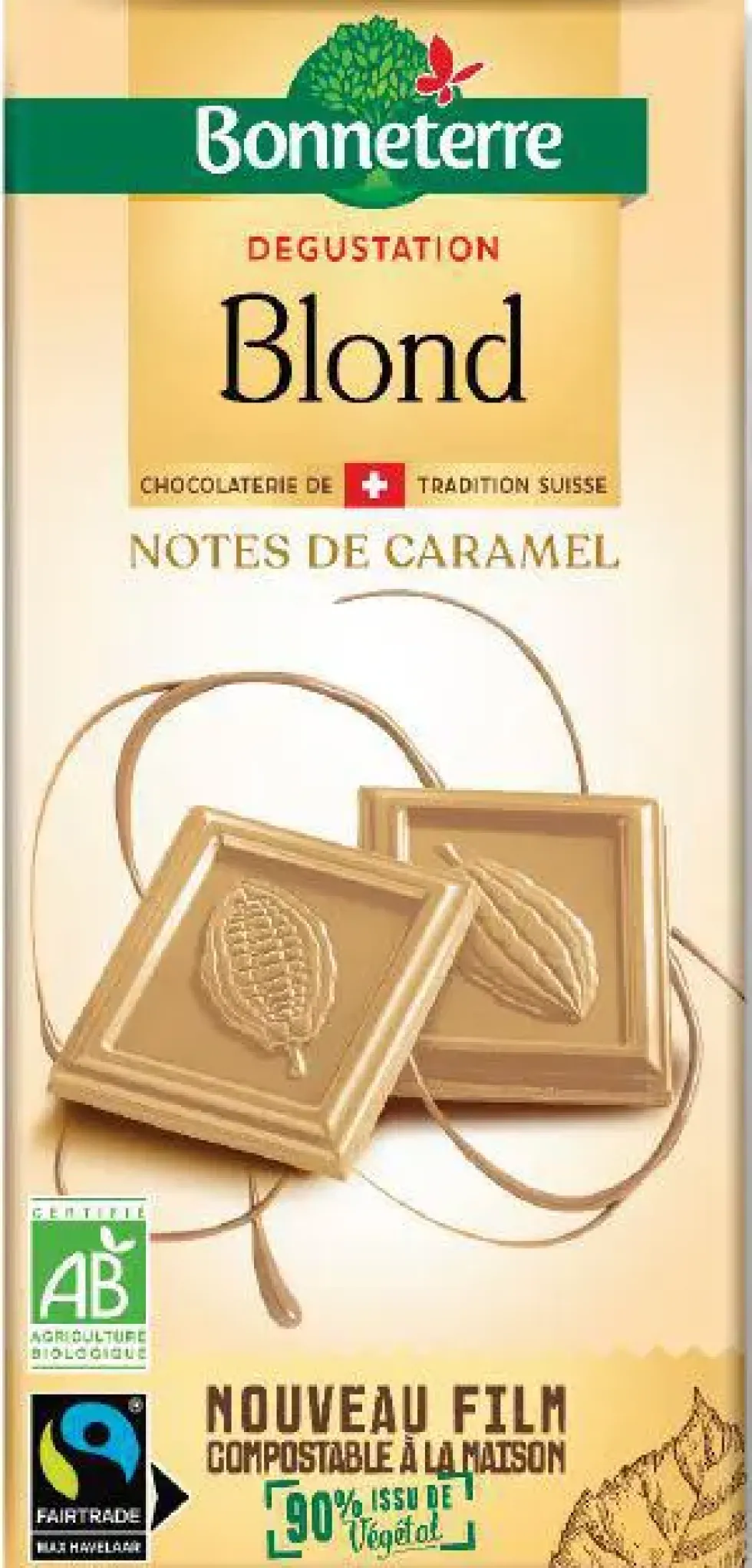Chocolat blond bio Bonneterre - 80 g
