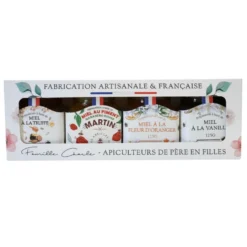 Coffret de 4 miels truffe, piment, vanille et fleur d’oranger Abeilles de Malescot - 4 x 125 g