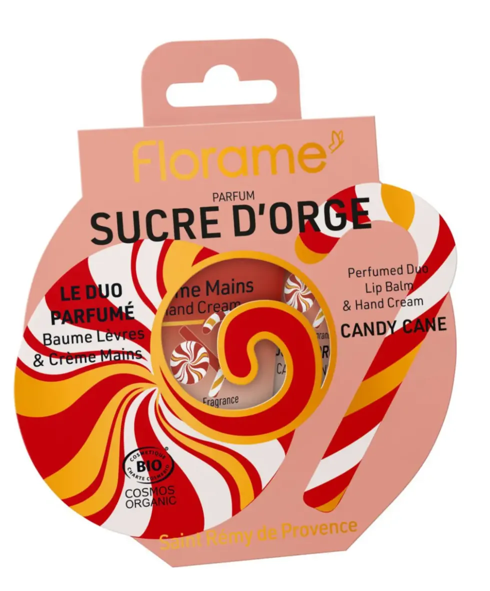 Coffret duo parfumé sucre d'orge coloris rouge Cosmos Organic