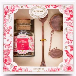 Coffret tisane aux fruits bio avec boule à infusion et cuillère Provence d’antan - 45 g