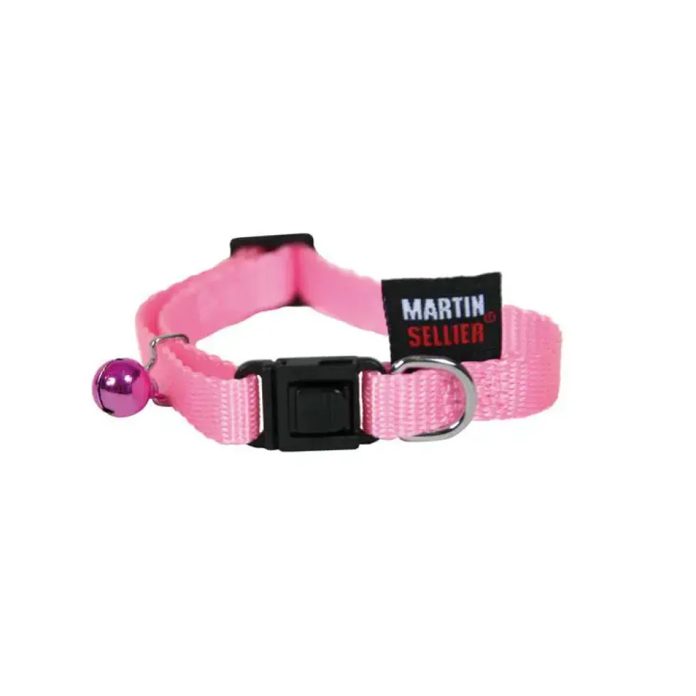 Collier chat rose 1x20/30 cm