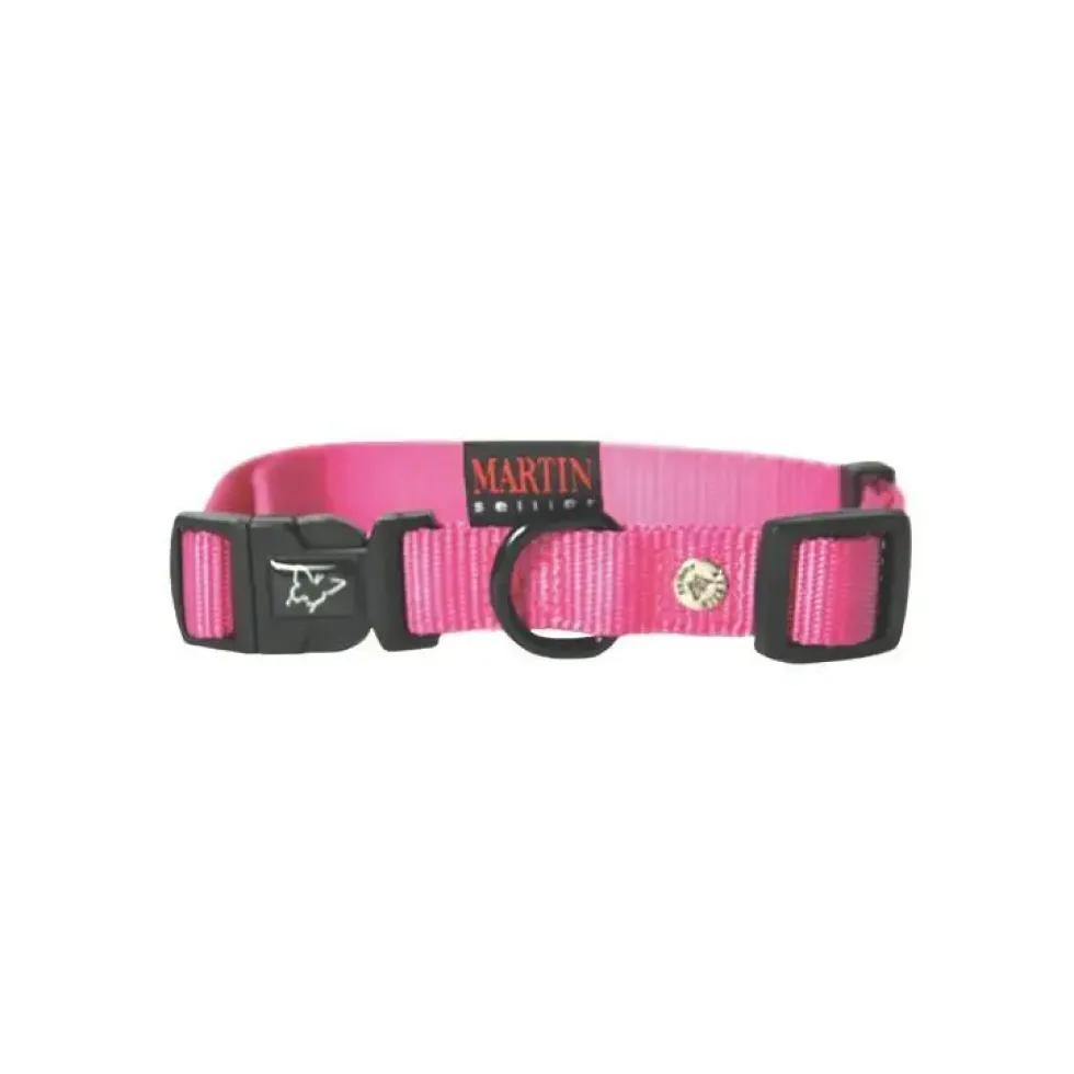 Collier chien réglable 20mm / 40-55cm rose