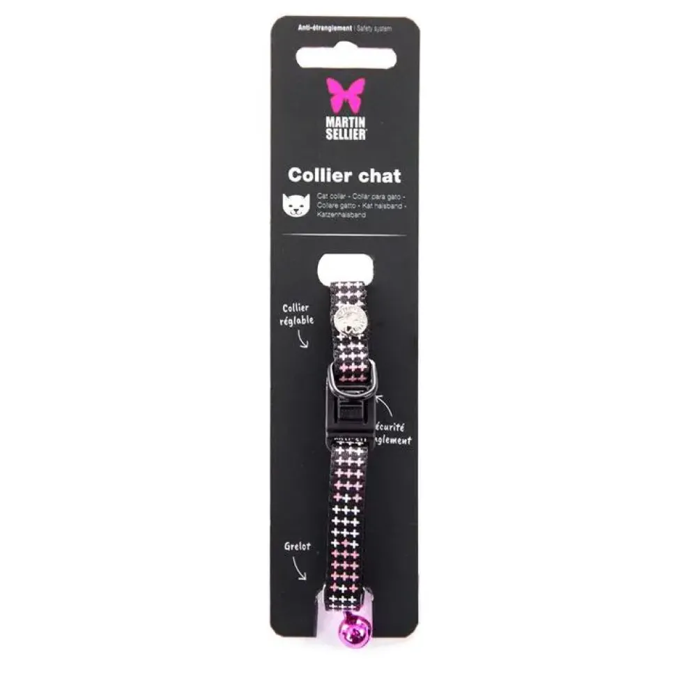 Collier Croix rose