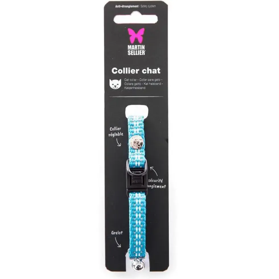 Collier safety bleu 20/30 x 1 cm