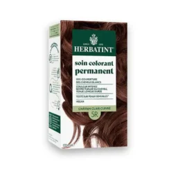 Coloration permanente pour cheveux châtain clair cuivré 5R aux extraits végétaux biologiques vegan Herbatint - 170 ml