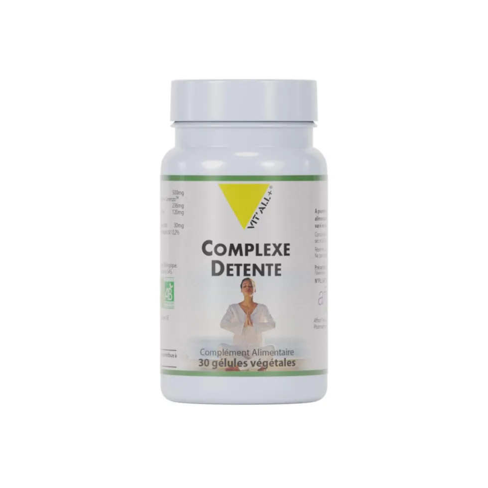 Complément alimentaire bio Vit’All+ complexe détente - les 30 gélules végétales