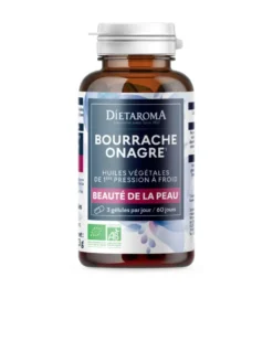 Complément alimentaire huile de bourrache onagre bio beauté de la peau Dietaroma - 180 gélules