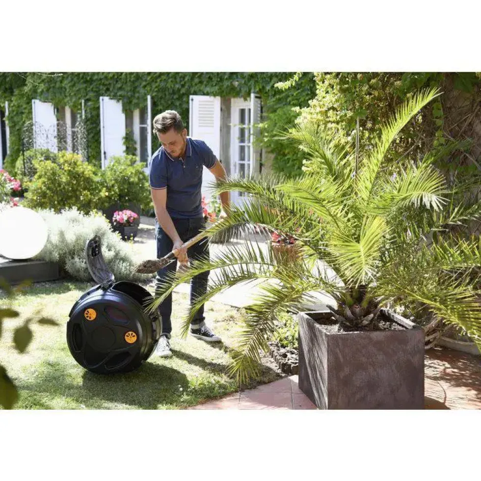 Composteur rotatif avec arroseur Hozelock EasyMix 2 en 1 - 100 L