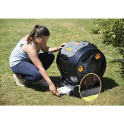 Composteur rotatif avec arroseur Hozelock EasyMix 2 en 1 - 100 L