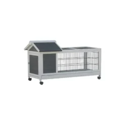 Cottage Rustic en bois intérieur/extérieur gris 115x56xH64 cm