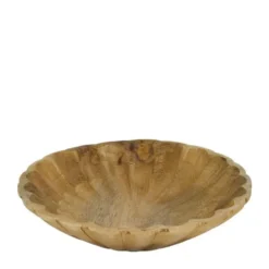 Coupe en bois de manguier naturel - Ø 20 x H 4,5 cm