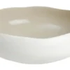Coupe en grès blanc mat/lin Médard de Noblat collection Oslo - Ø 22 x H 7,8 cm
