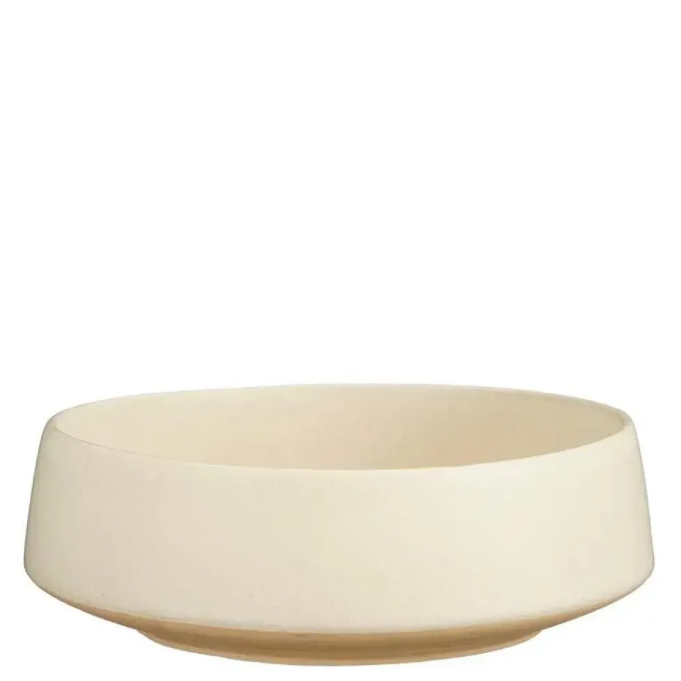 Coupe en grès crème Nika - Ø 23 x H 8,5 cm