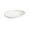 Coupelle ovale en aluminium blanc verni - 25,5 x 19,4 x 5 cm