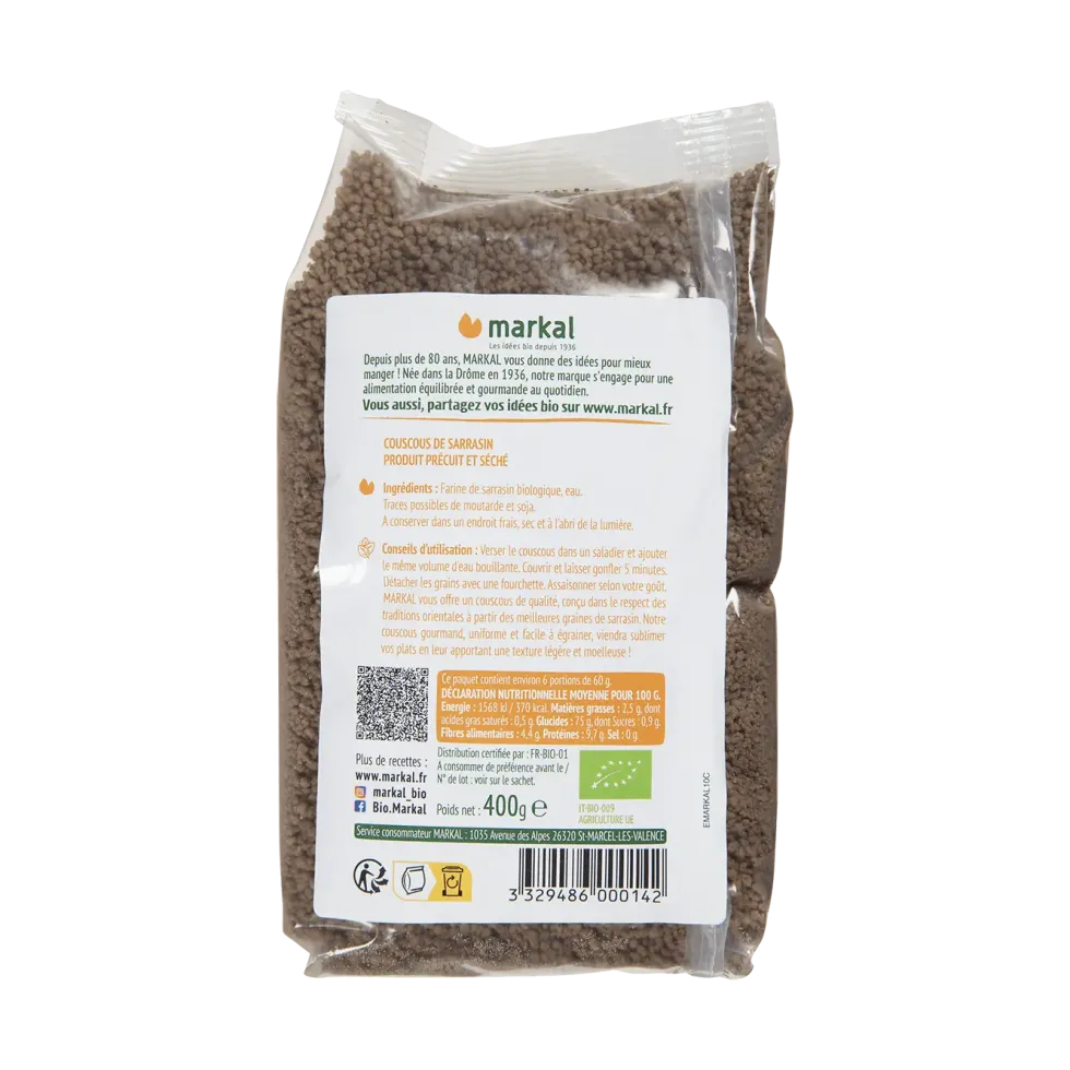 Couscous de sarrasin bio en sachet de 400 g