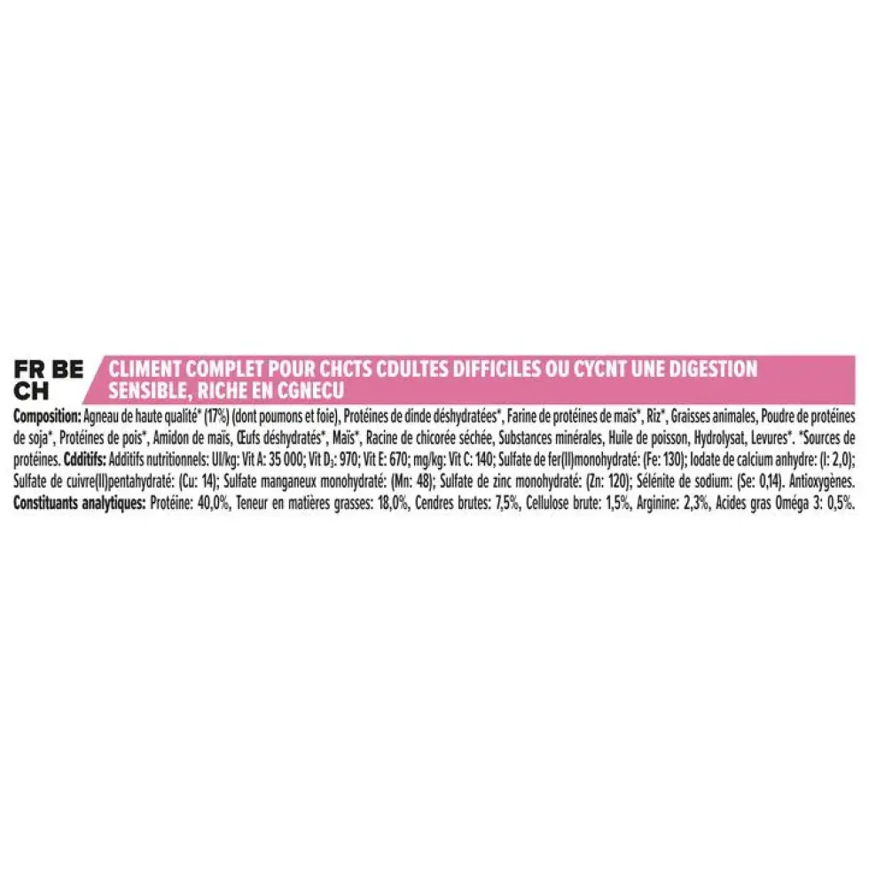 Croquette pour chat adulte sensible à agneau Pro Plan - 3 kg