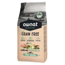 Croquette pour chien adulte Just Grain Free au poulet Ownat - 14 kg