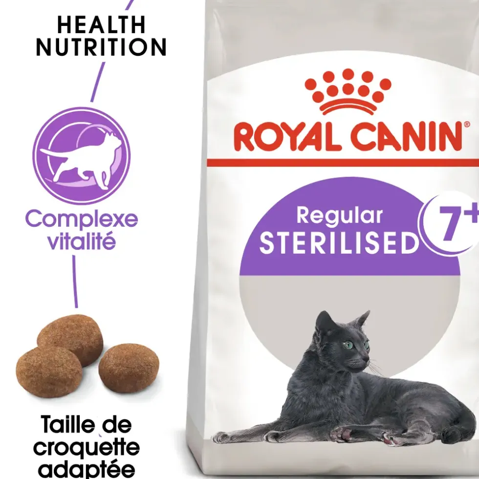 Croquettes pour chat stérilisé Royal Canin Sterilised 7+ - 3,5 kg