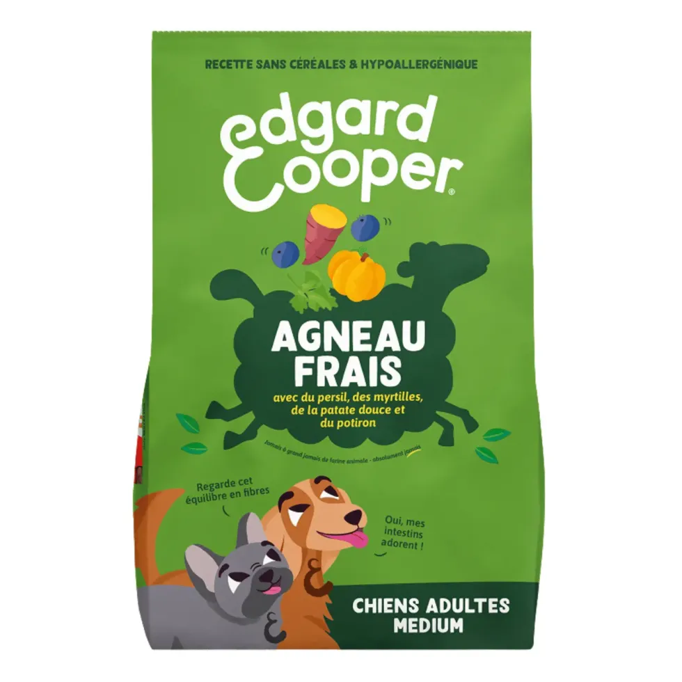 Croquettes pour chien adulte à l'agneau sans céréales Edgard & Cooper - 7 kg