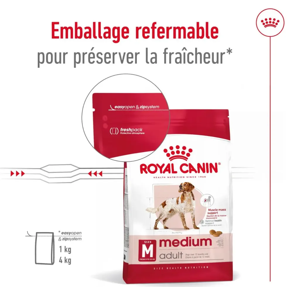 Croquettes pour chien adulte de taille moyenne Royal Canin Medium Adult - 15 kg