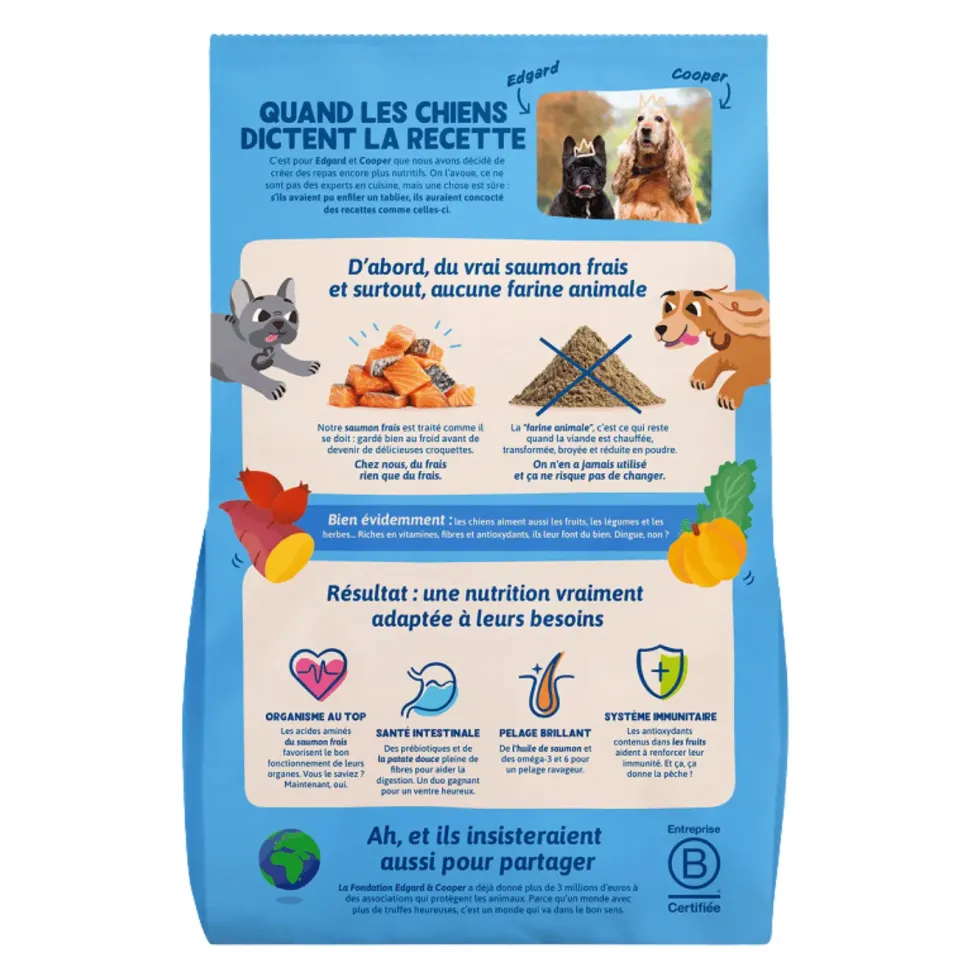 Croquettes pour chien adulte au saumon sans céréales Edgard & Cooper - 7 kg