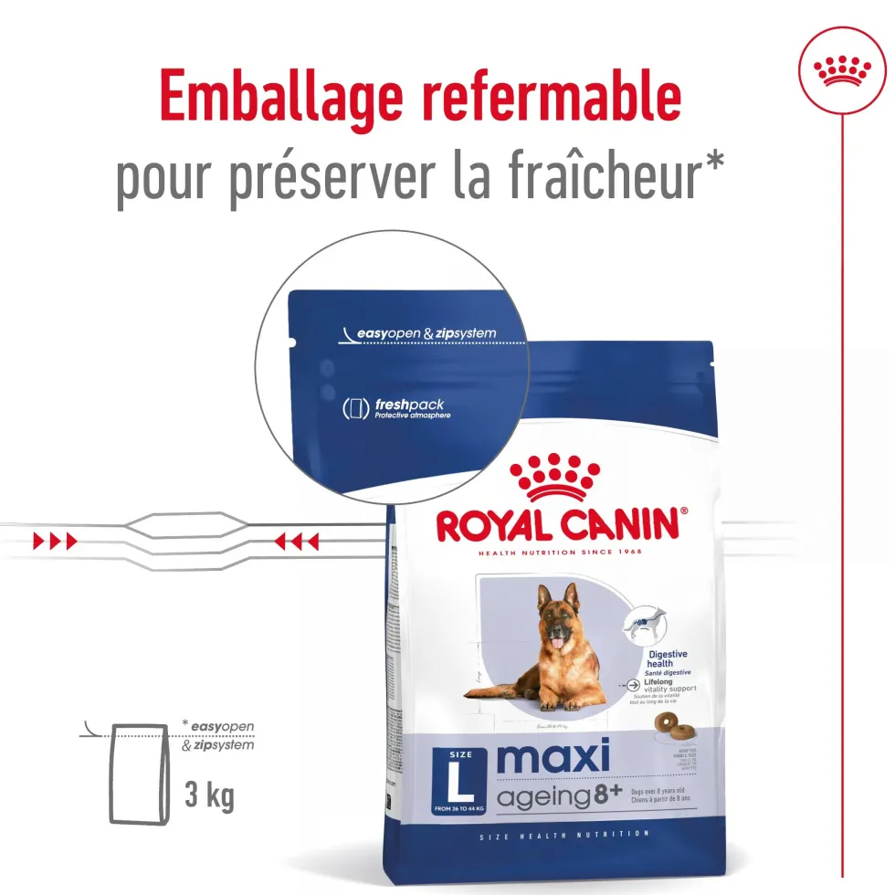Croquettes pour chien senior de grande taille Royal Canin Maxi Ageing 8+ - 15 kg