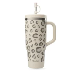 Cup nomade isotherme Travel Cup Wild en inox coloris beige sable Qwetch - 900 ml